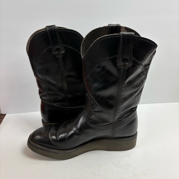 Durango Black Boots Cowboy Western Work Rubber Ultra Soles Oil Resistant 7D - Picture 11 of 16